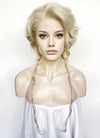 Light Ash Blonde Wavy Lace Front Synthetic Wig LF8025