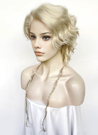 Light Ash Blonde Wavy Lace Front Synthetic Men's Wig LF8025