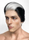 Black And White Straight Lace Front Synthetic Men's Wig LF8030