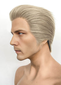 Resident Evil Albert Wesker Pastel Ash Blonde Straight Lace Front Synthetic Men's Wig LF8035