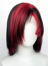 Red Mixed Black Straight Lace Front Synthetic Wig LFCS254