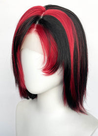 Red Mixed Black Straight Lace Front Synthetic Wig LFCS254