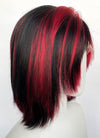 Red Mixed Black Straight Lace Front Synthetic Wig LFCS254