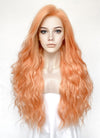 Peach Pink Wavy Lace Front Synthetic Hair Wig LFK5540