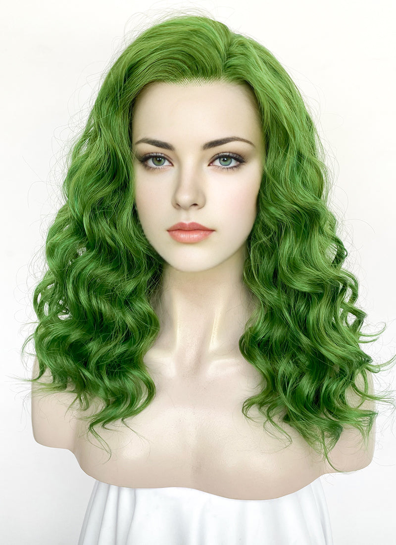 Joker Green Wavy Lace Front Synthetic Wig LFK5565