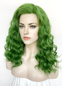 Joker Green Wavy Lace Front Synthetic Wig LFK5565