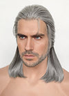 The Witcher 3 Geralt of Rivia Mixed Grey Straight Lace Front Synthetic Men's Wig LFK5566