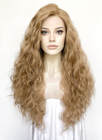 Blonde Curly Lace Front Synthetic Wig LFK5572