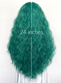 Green Curly Lace Front Synthetic Wig LFK5573