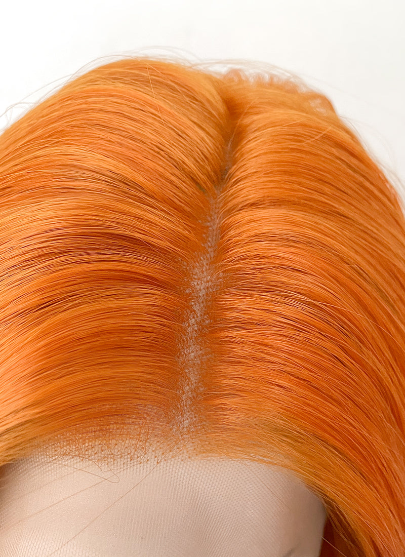 Orange Straight 13" x 6" Lace Top Kanekalon Synthetic Wig LFS025