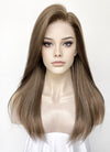 Brown Straight  13" x 6" Lace Top Kanekalon Synthetic Wig LFS041