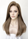 Brown Straight  13" x 6" Lace Top Kanekalon Synthetic Wig LFS041