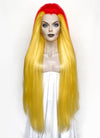 Marvel Scream Donna Diego Yellow Mixed Red Straight Lace Front Synthetic Wig LN6042