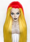 Marvel Scream Donna Diego Yellow Mixed Red Straight Lace Front Synthetic Wig LN6042