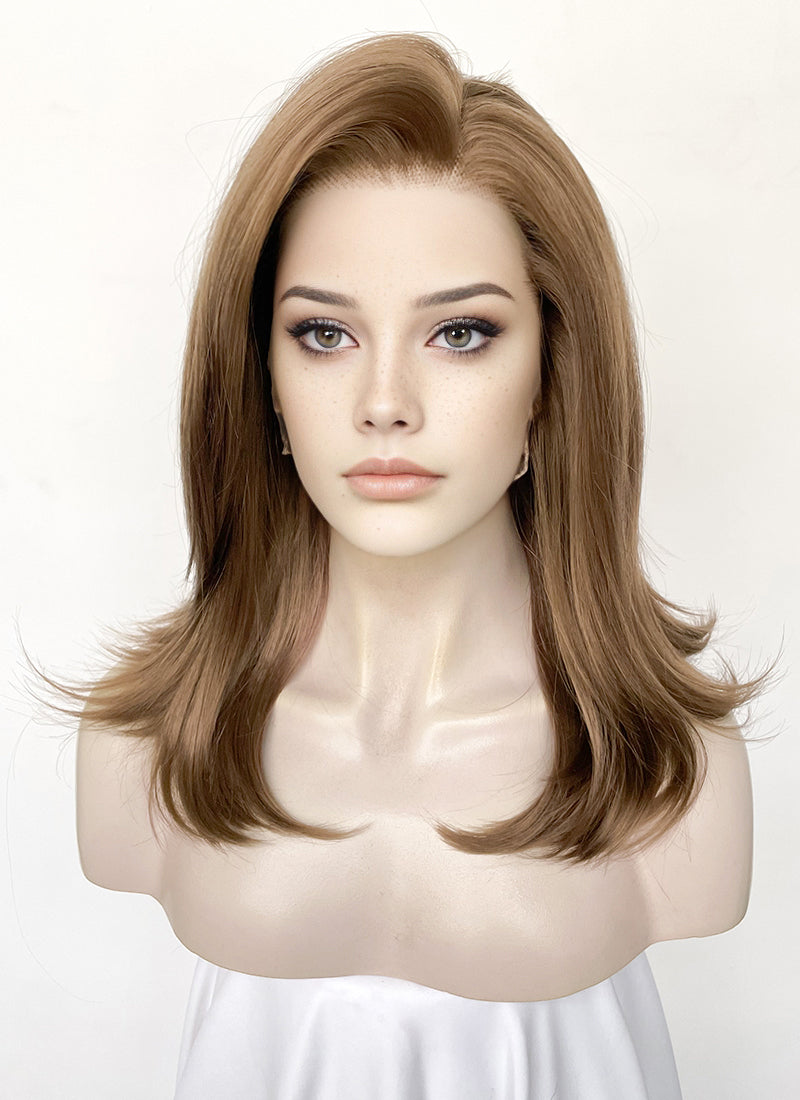 Brown Straight Lace Front Synthetic Wig LW4045