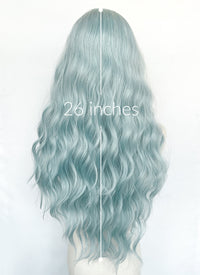 Pastel Blue Wavy Synthetic Wig NL084