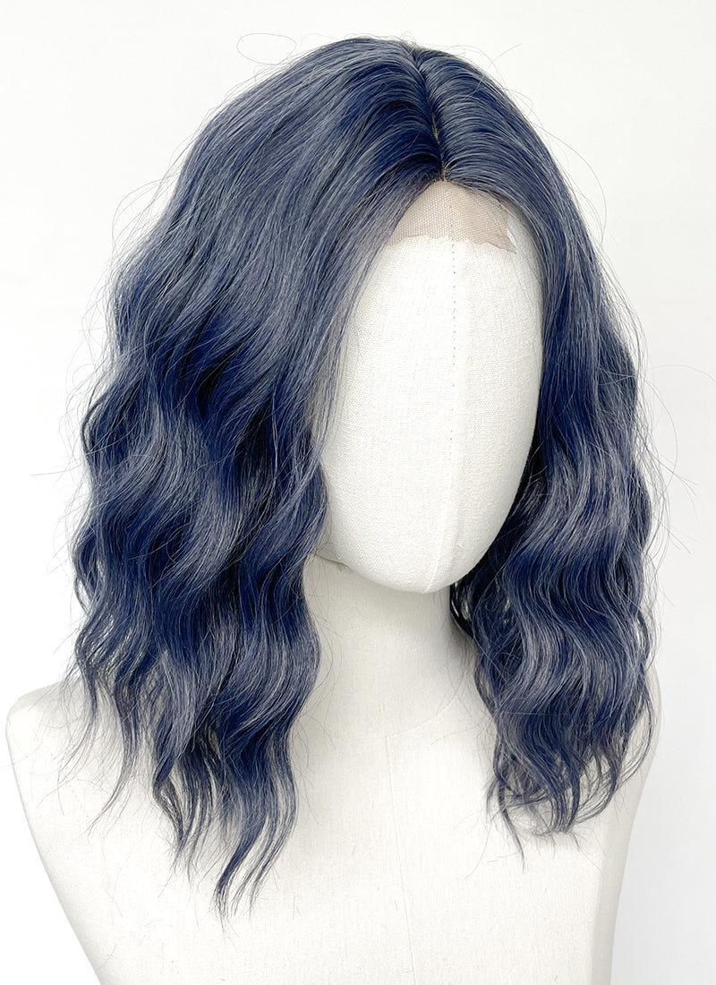 Blue Wavy Synthetic Hair Wig NLCS007