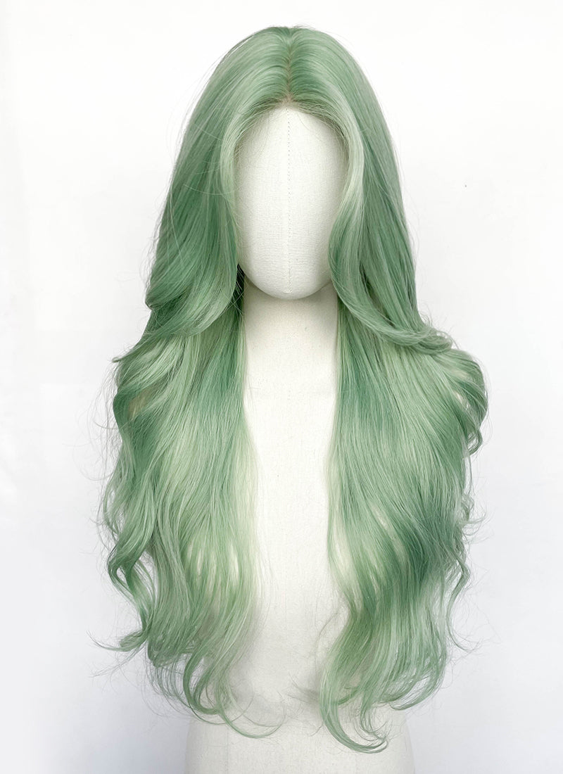 Pastel Green Wavy Synthetic Hair Wig NLCS017