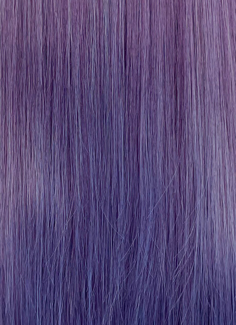 Purple Mixed Blue Straight Synthetic Hair Wig NLCS018