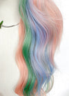 My Little Pony Princess Celestia Pink Rainbow Color Wavy Synthetic Wig NS550