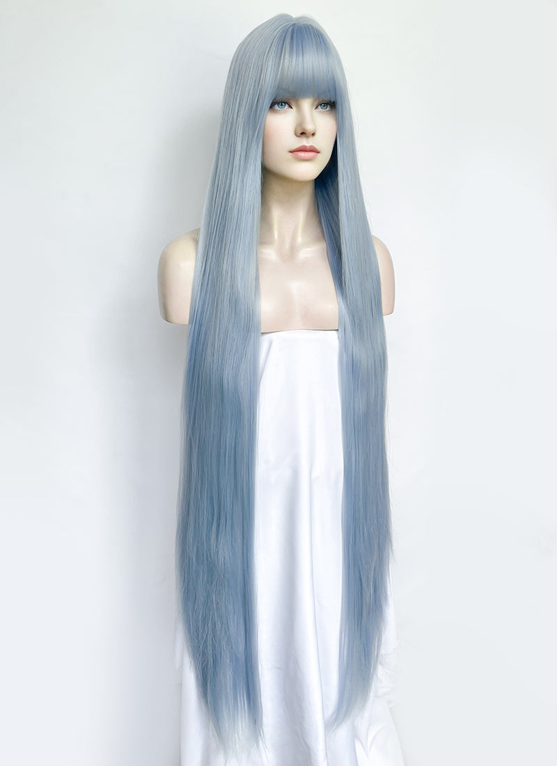 Pastel Blue Straight Synthetic Hair Wig NS558