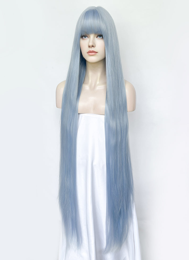 Pastel Blue Straight Synthetic Hair Wig NS558