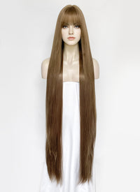 Flaxen Brown Straight Synthetic Hair Wig NS562