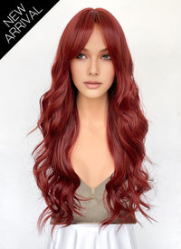 Red Wavy Synthetic Hair Wig NS568