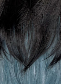 Black Blue Ombre Straight Synthetic Hair Wig NS585