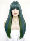 Blue Mixed Green Straight Synthetic Hair Wig NS593