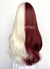 Red Blonde Split Color Wavy Synthetic Hair Wig NS594