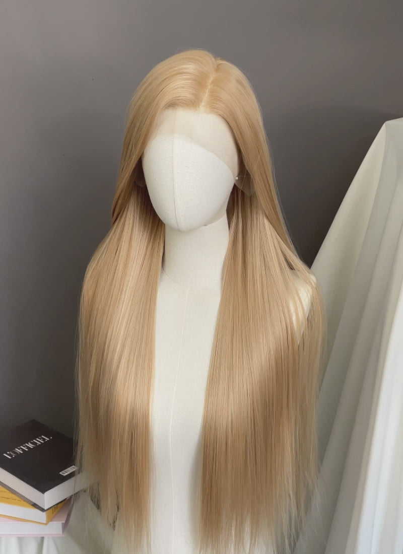 Blonde Straight 13" x 6" Lace Top Lace Front Synthetic Wig LF3361