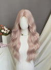 Pale Pink Wavy Synthetic Wig NL082