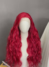 Red Wavy Lace Front Synthetic Wig LFK5574