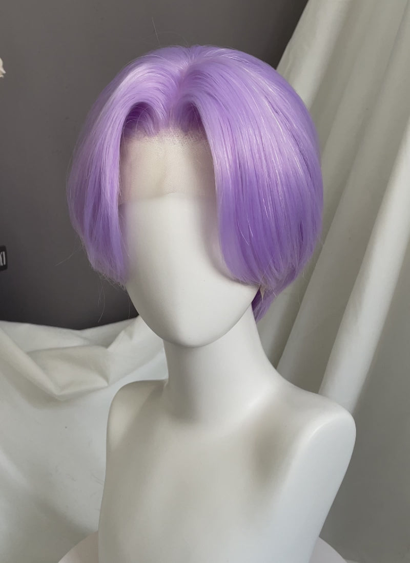 Pastel Purple Straight Lace Front Synthetic Men's Wig LF6099