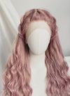 Pastel Pale Plum Wavy Lace Front Synthetic Wig LW4034