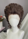 Brunette Curly Lace Front Synthetic Men's Wig LF8017