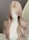 Pale Pink Wavy Synthetic Hair Wig NL089