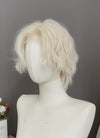 Platinum Blonde Wavy Lace Front Synthetic Men's Wig LF8000