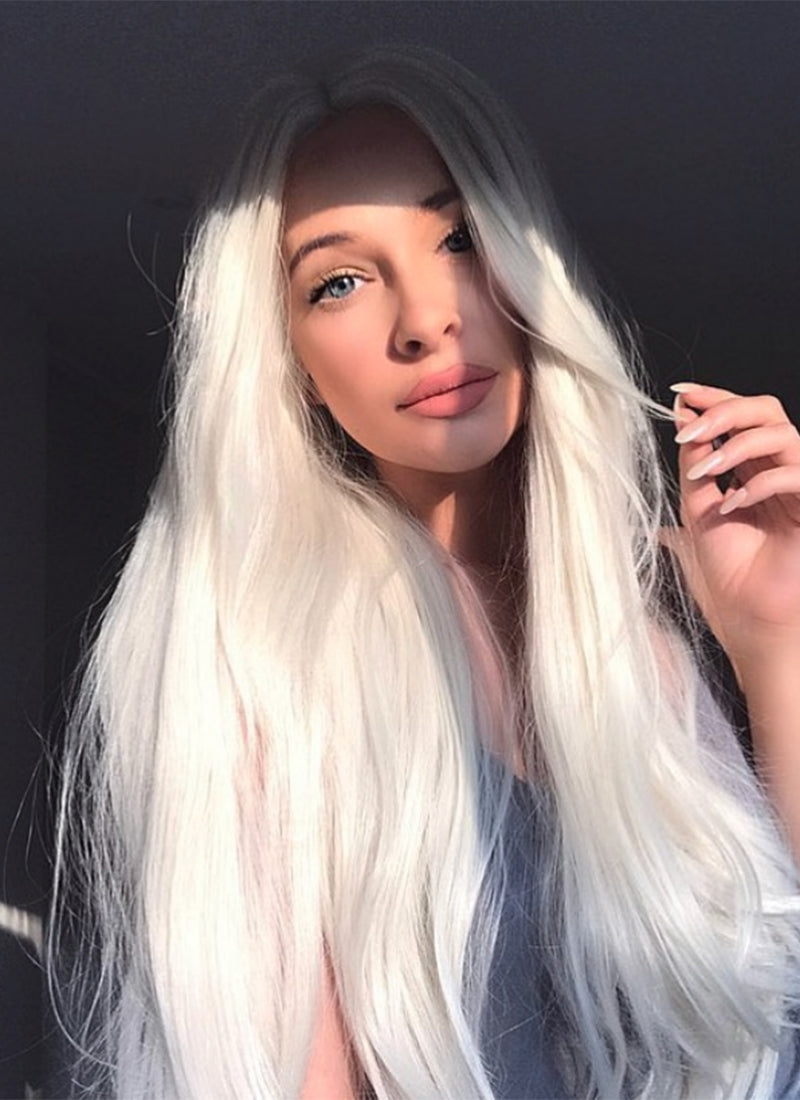 Platinum blonde hot sale wig straight