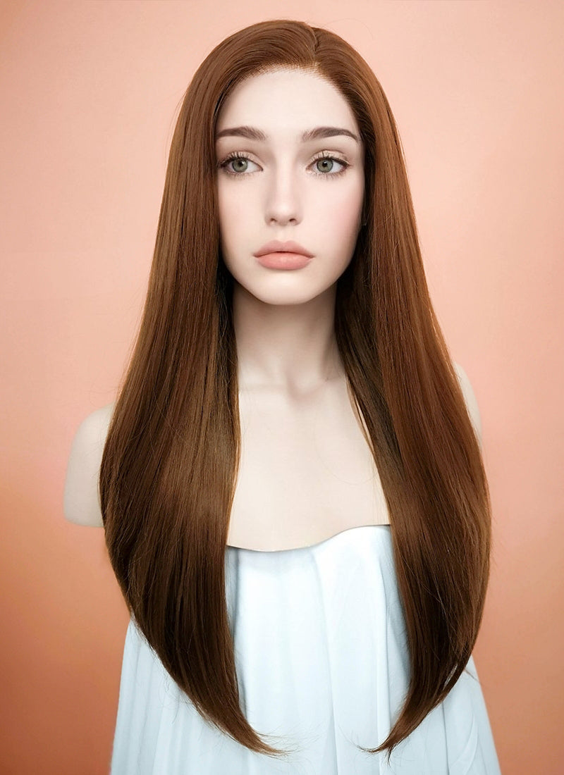 Chestnut Brown Lace Front Synthetic Wig LF005 WigIsFashion Wig