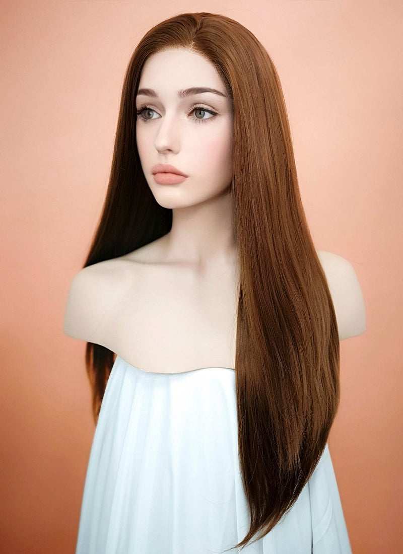 Chestnut Brown Lace Front Synthetic Wig LF005 WigIsFashion Wig