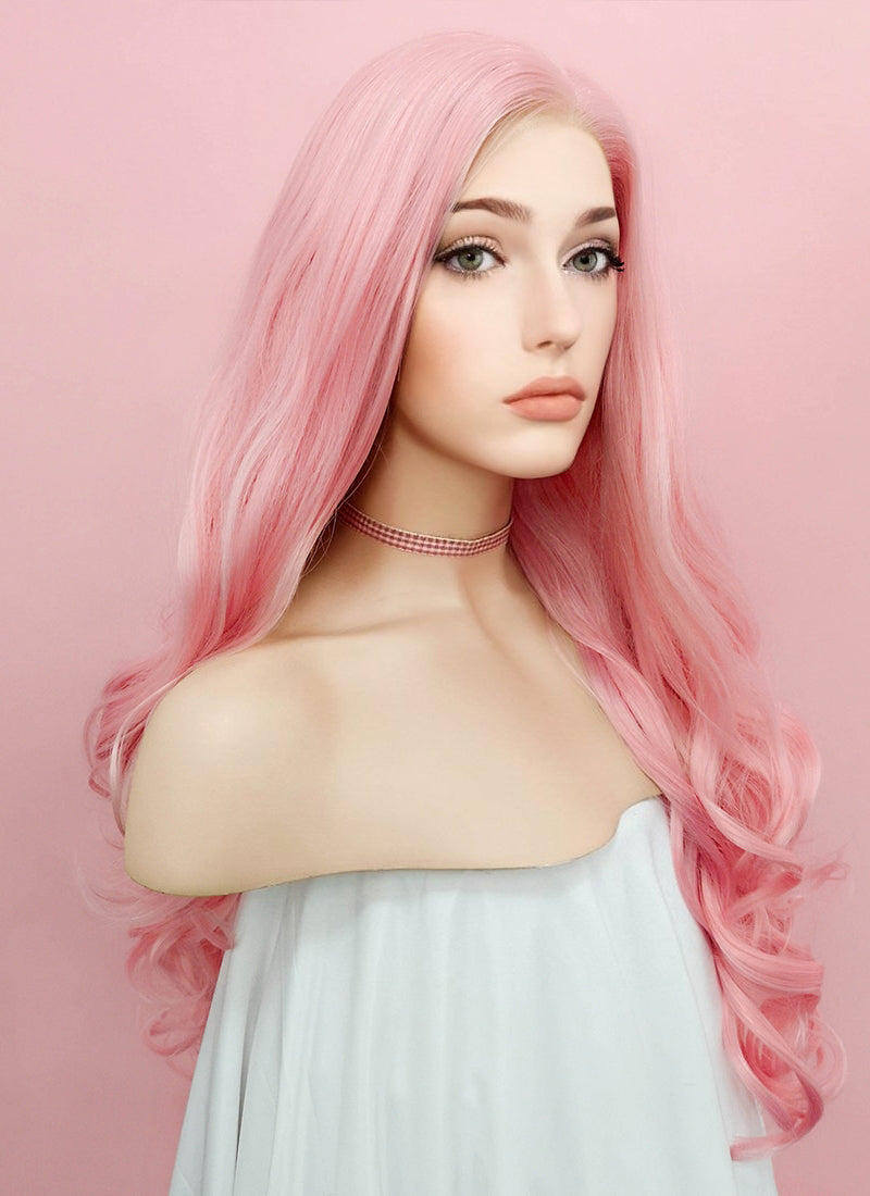 Cheap long 2024 pink wigs