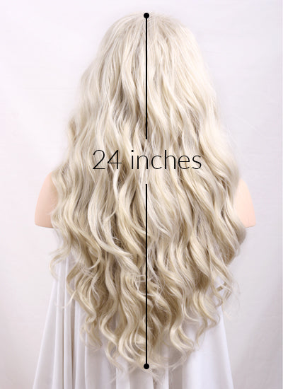 Ombre Ash Blonde Lace Front 24 Inch shops Wig