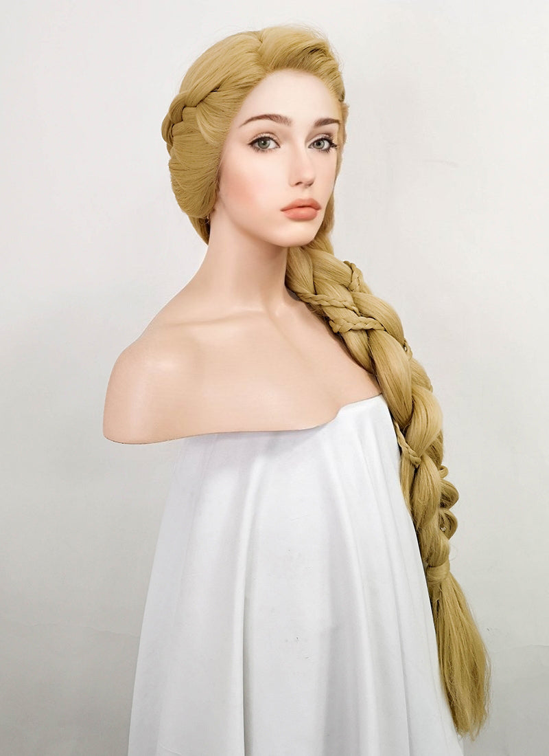 Tangled Rapunzel Blonde Braided Yaki Lace Front Wig WigIsFashion