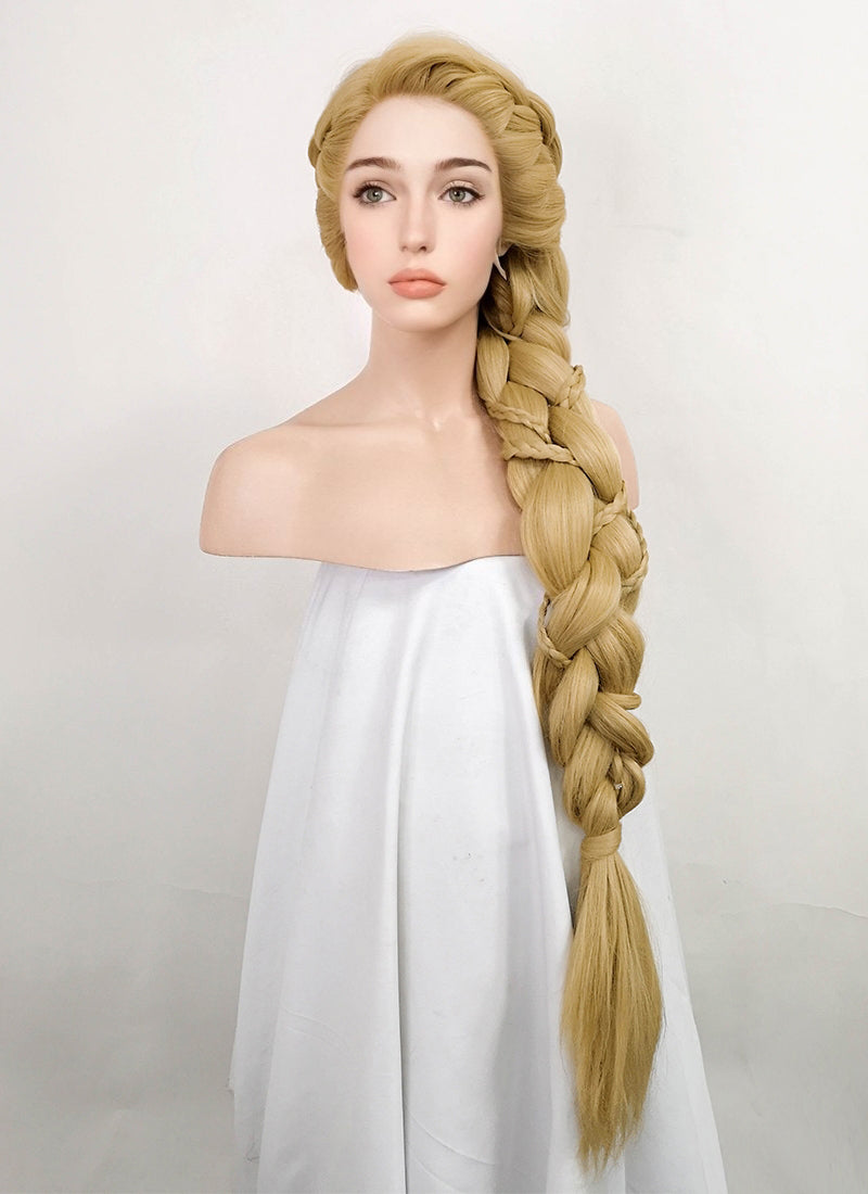 Tangled Rapunzel Blonde Braided Yaki Lace Front Wig WigIsFashion