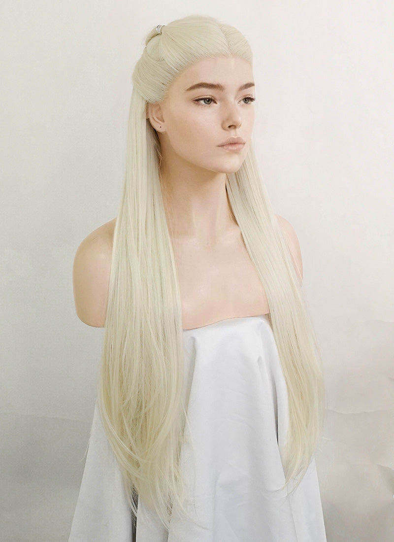 Young Princess Rhaenyra Targaryen Platinum Blonde Braided Lace