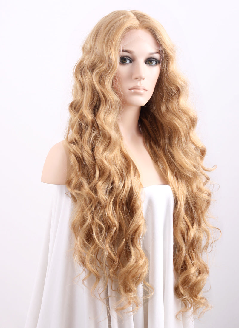 Blonde shop in wig