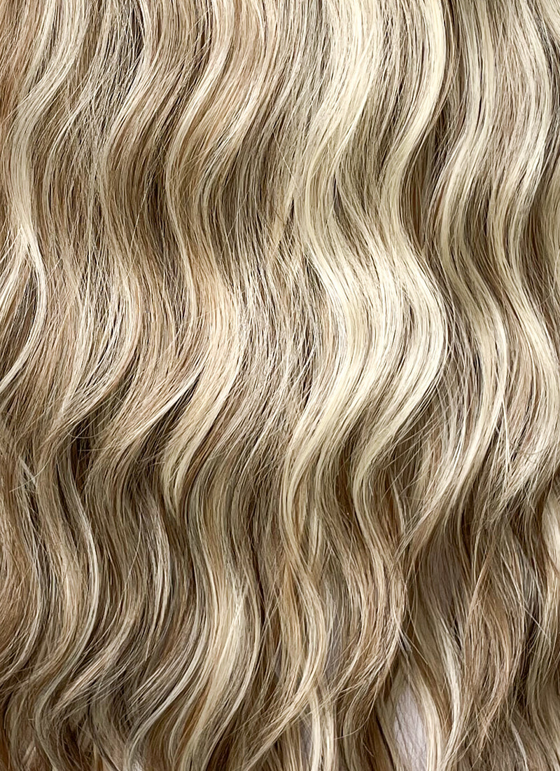 Balayage blonde brown wavy lace hot wig