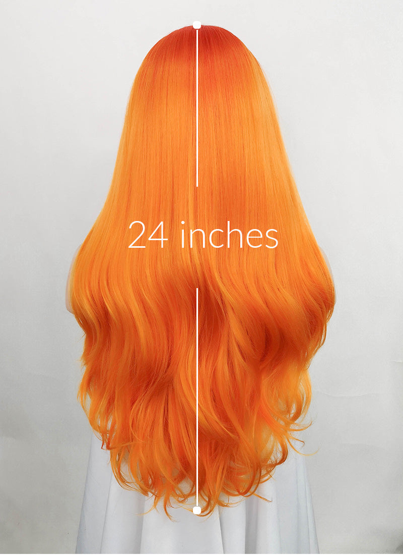 orange lace front wig